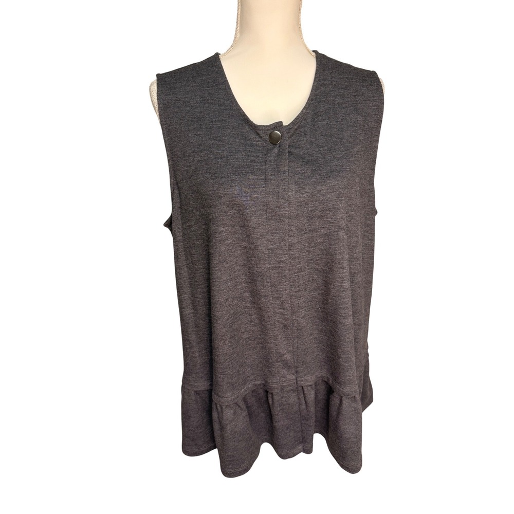 LOGO Grey Sleeveless Top Women's‎ Large